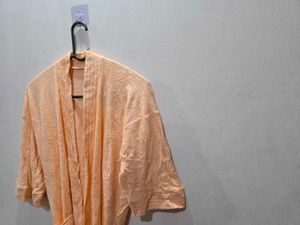 Peach Cotton Premium Bathrobe With A Free Towel!
