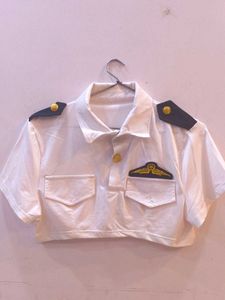 Woman's Mini Navy Crop Top