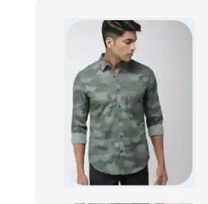 Mens Camouflage Print Shirt