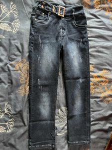 Stylish Denim Jeans with Belt