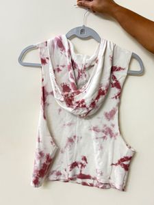 Tie-Dye Cropped Hoodie