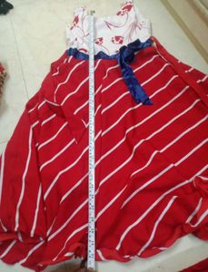 Red Frock For 10 Year Girl. Looks Beautiful.