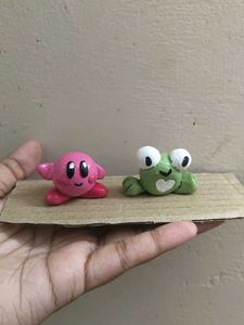 Kirby 🩷 & Froggie 🐸 Desk Buddies Combo