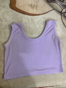 Offer 🥳 Lilac Ribbed Crop Tank Top