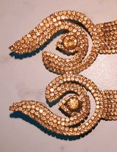 Statement Gold Rhinestone Earrings