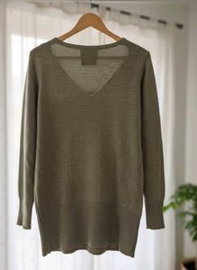 Golden Brown Sequence Knit Sweater