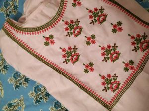 Pink Embroidery Elegant Kurti
