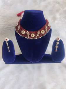 Elegant Necklace Set,(silver set)