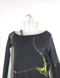 Black Printed Top