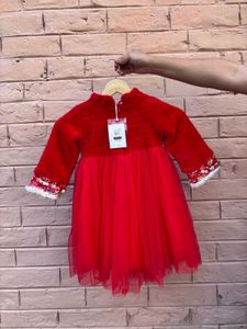 NEW Festive Red Girl Baby Dress