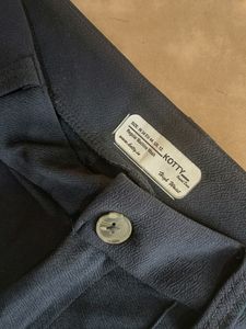 Blue High Rise Trousers Straight Pant