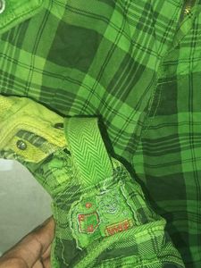 Green Plaid Cargo Capri Pants