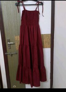 Elegant Maroon Maxi Dress