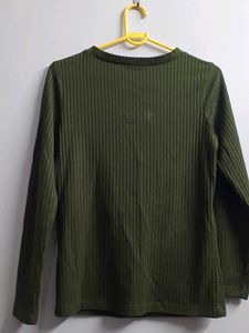 zudio Green Long Sleeve Top