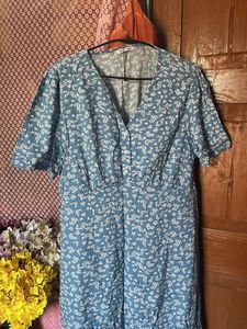 Floral Blue Dress