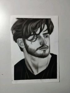 Charcoal Portrait Drawing
