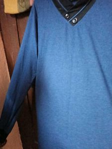 LightBlue T-shirt With Black Color