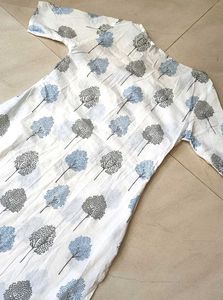 White Printed Kurta