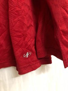 NT.DRI Red Long Sleeve Half Zip T Shirt