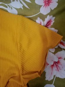 Yellow Ribbed T-Shirt