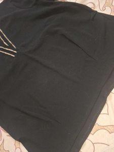 Black Blouse with Embellished Detail