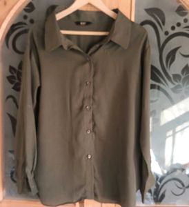 Brown Button-Down Women's Shirt