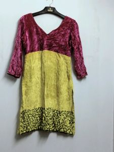 Velvet Sequence Handwork Kurti