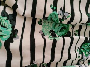 Floral Stripe Fit &amp; Flare Dress