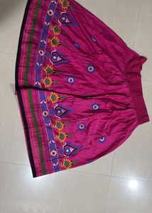 Pink Embroidered Skirt