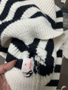 Striped Half Zip Up Sweater