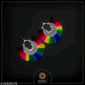 Rainbow Tassel Earrings