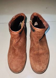 Brown Suede Ankle Boots