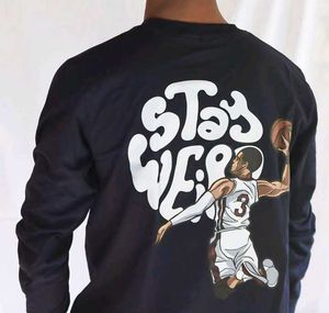 Navy Blue Back Printed T-shirt
