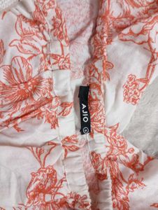 Ajio Floral One-Shoulder Top