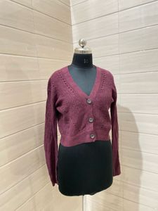 Abercrombie &amp; fitch  Chic Purple Knit Cardigan