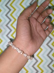 Handmade Shell Bracelet With Gold Clasps From Andaman