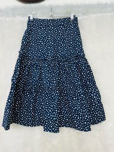 De Facto Navy Polka Dot Skirt