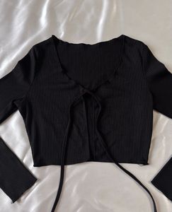 Urbanic Black Tie Up Shrug/Top