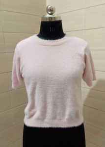 MANGO FUR-EFFECT KNITTED SWEATER