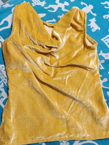 Cawl neck velvet top