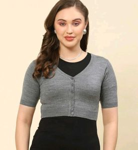 OLD NAVY Gray Cropped Cardigan