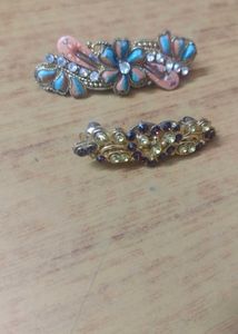 Combo Pack Of Marble Hair Clips
