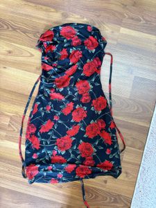 Floral Bodycon Mini Dress Size Small