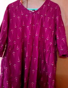 Marron Peplum Top