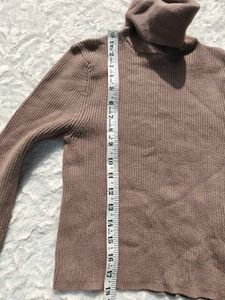 Zara Brown Turtleneck Top