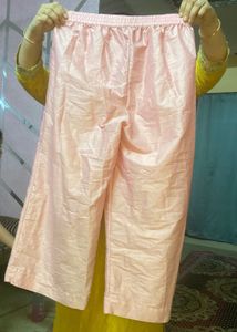 Yellow Embroidered Soft CottonKurta Set