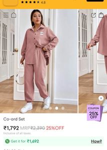 Size Xl Corduroy Two-Piece Cord Set