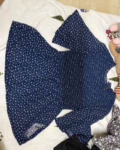 Blue Printed Dress
