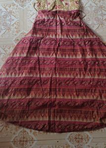 Ethnic Dress - Red &amp; Gold