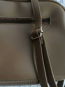 nude brown leather bag